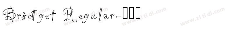 Bridget Regular字体转换